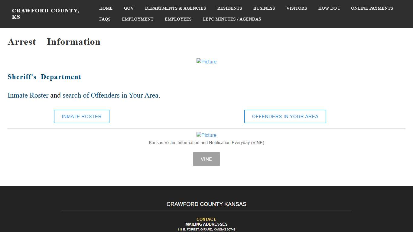 Arrest - CRAWFORD COUNTY, KS